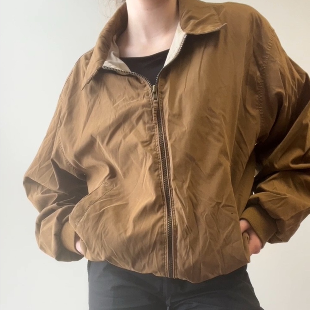 St. John's Bay Tan Bomber Jacket
